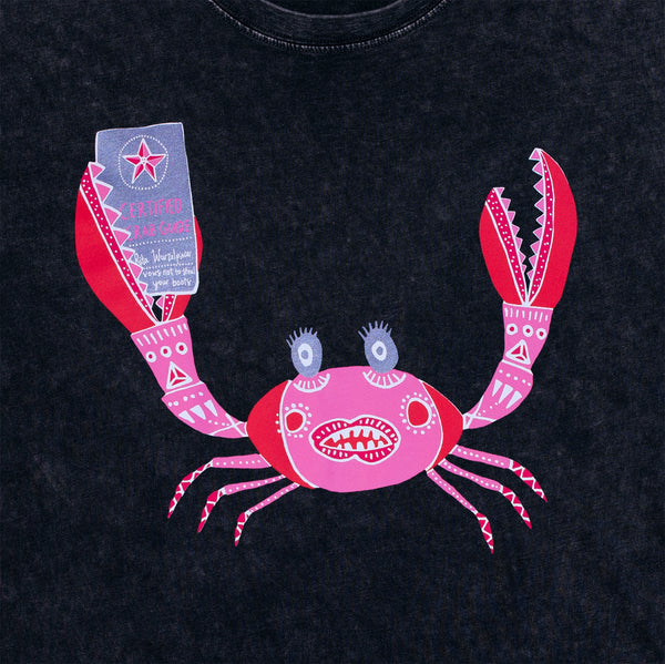 The Certified Crab Guides of Klah Women's Monarch Tee, Stonewash